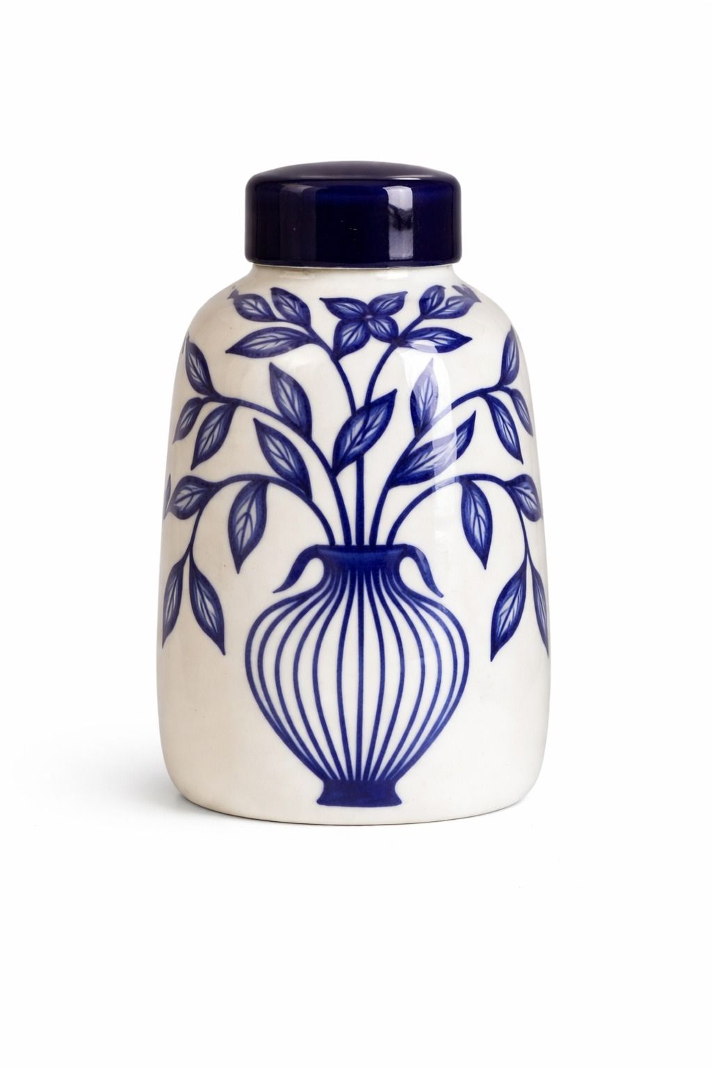 Blue Pottery Bottle Jar - v6.0
